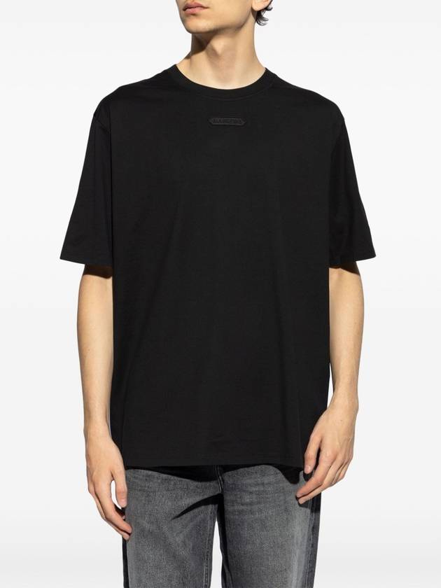 Girocolo relaxed fit short sleeve t shirt black - LANVIN - BALAAN 4