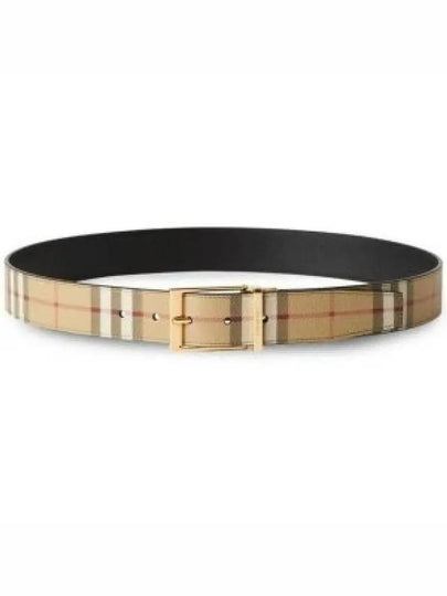 Engraved Logo Reversible Leather Belt Beige - BURBERRY - BALAAN 2