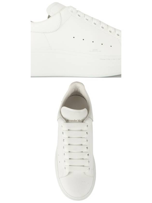 Oversized Leather Tab Low Top Sneakers White - ALEXANDER MCQUEEN - BALAAN 8