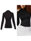 Thabisa Mockneck Long Sleeve T-Shirt Black - J.LINDEBERG - BALAAN 3