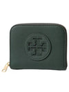 Ella Bio Small Zipper Card Wallet Green - TORY BURCH - BALAAN 1