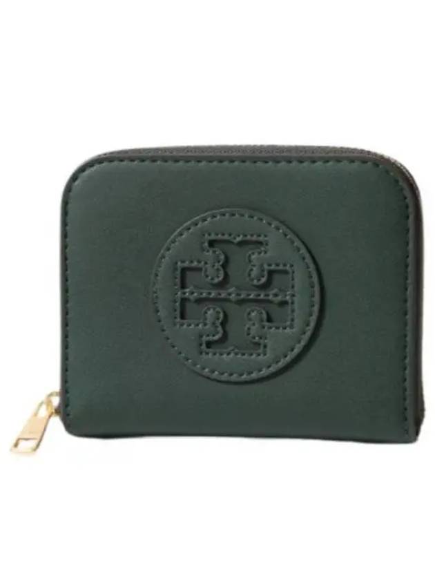 Ella Bio Small Zipper Card Wallet Green - TORY BURCH - BALAAN 1