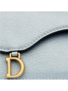 Saddle Cosmos Compact Zipper Goatskin Flap Card Wallet Cloud Blue - DIOR - BALAAN 7