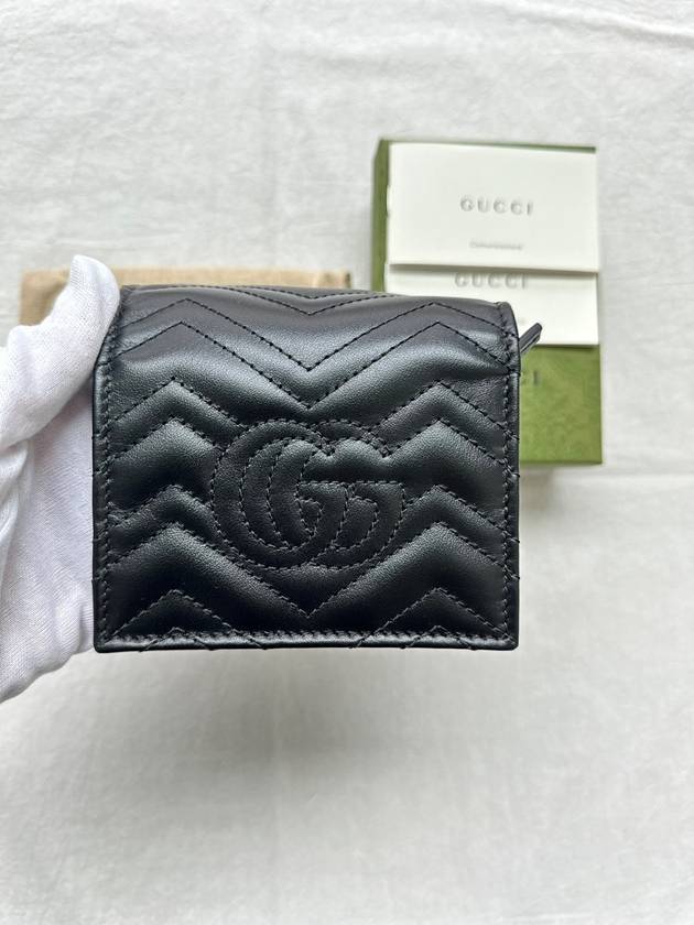 GG Marmont Matelasse Flap Card Wallet Black - GUCCI - BALAAN 5