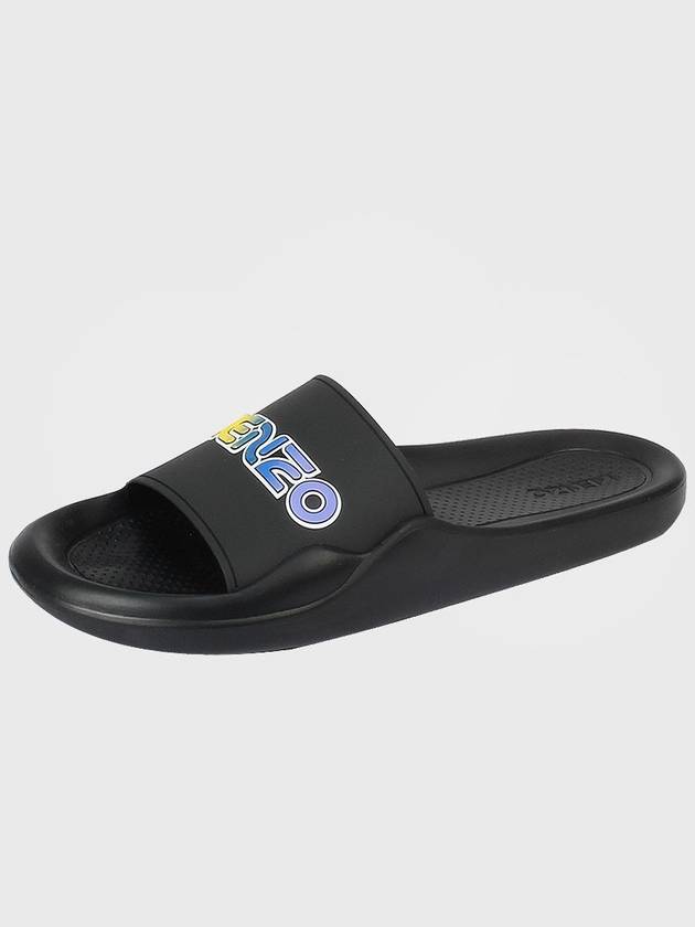 logo printing slippers black - KENZO - BALAAN.