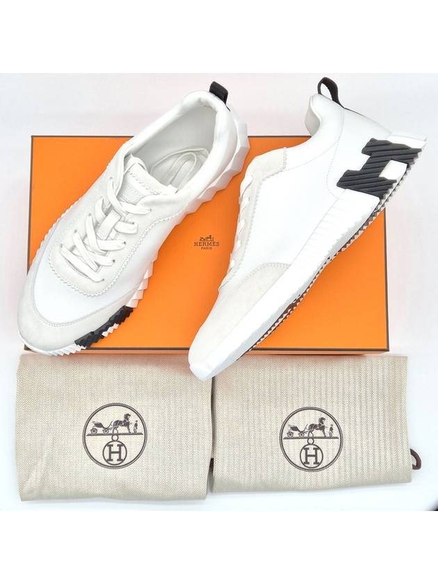 Bouncing Low Top Sneakers White - HERMES - BALAAN 3