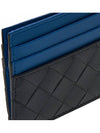 Intrecciato Two-Tone Card Wallet Blue Black - BOTTEGA VENETA - BALAAN 7