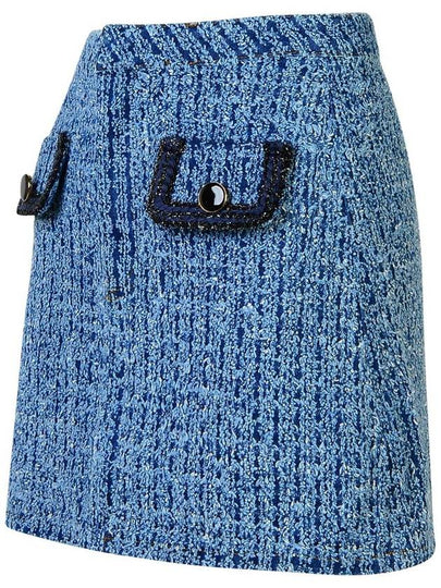 Self-Portrait 'Jeans' Blue Cotton Blend Skirt - SELF PORTRAIT - BALAAN 2