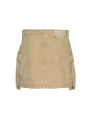 Colored Cargo A-Line Skirt Khaki - GOLDEN GOOSE - BALAAN 3