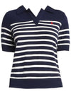 Embroidery Logo Striped Short Sleeve Polo Shirt Navy - POLO RALPH LAUREN - BALAAN 2