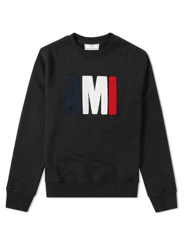 Big Logo Sweatshirt Black - AMI - BALAAN 1