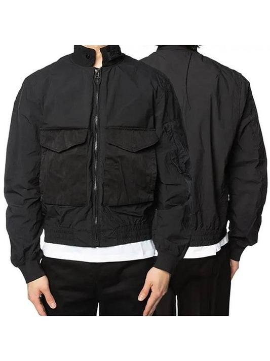 Men's Mid Layer Two Pocket Zip Up Jacket Black - TEN C - BALAAN 2