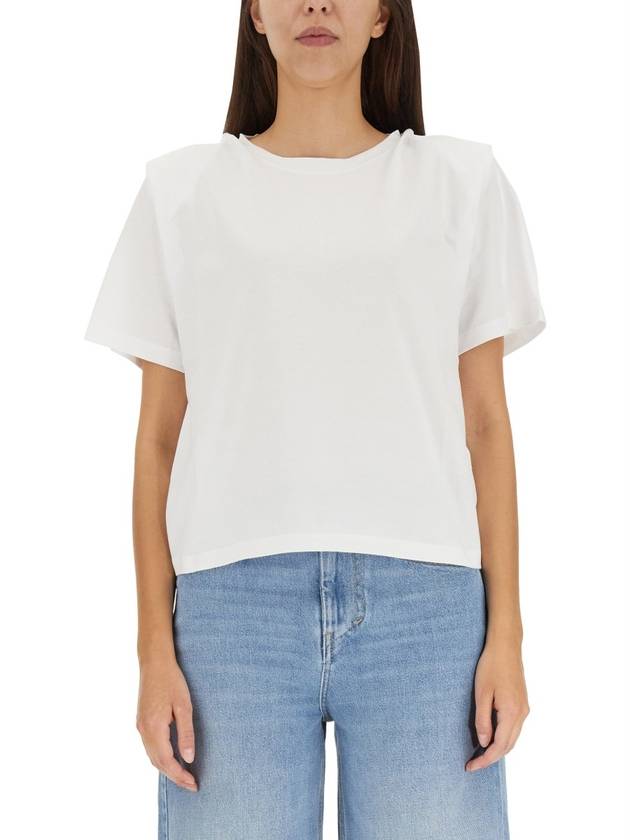 Women's Zelitos Cotton Short Sleeve T-Shirt White - ISABEL MARANT - BALAAN 2