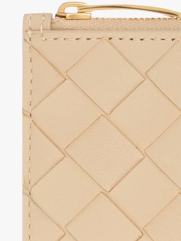 Intrecciato Zipper Card Wallet Beige - BOTTEGA VENETA - BALAAN 6