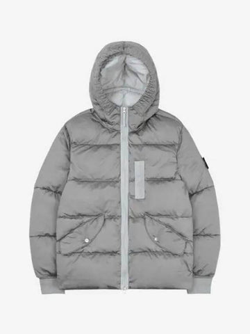 Stone Island 43619 Nylon Metal Econyl Regenerated Down Jacket Light Gray - STONE ISLAND - BALAAN 1