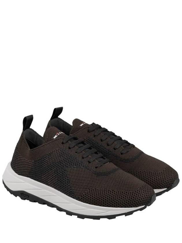 low top sneakers brown black - KITON - BALAAN 3