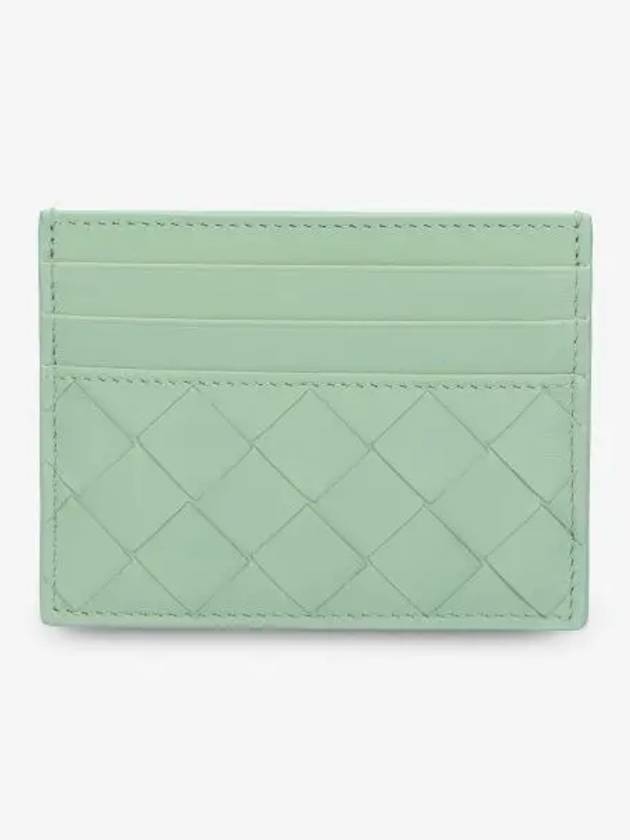 Intrecciato Leather Card Wallet Fresh Mint - BOTTEGA VENETA - BALAAN 2