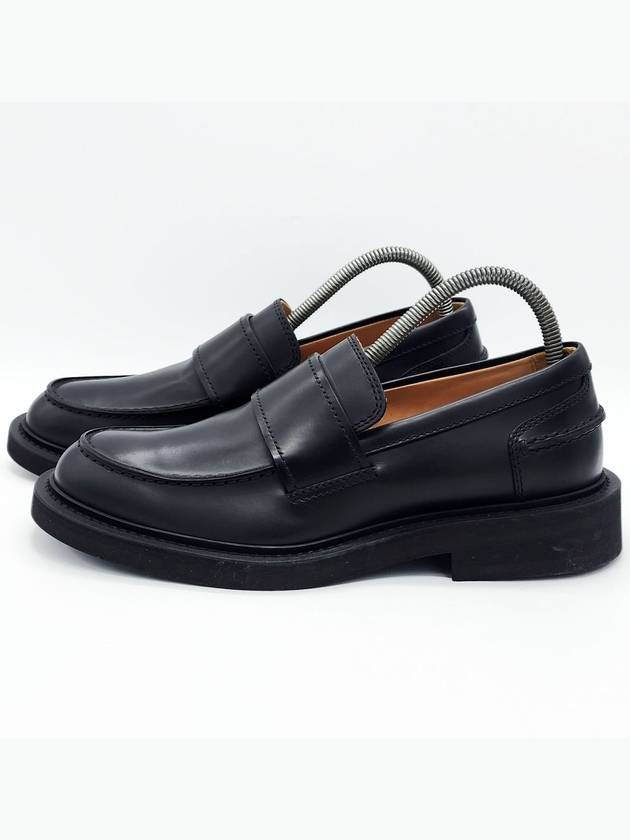 Men s Brushed Calfskin Loafers Black - BOTTEGA VENETA - BALAAN 4