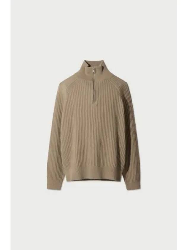 HIGH NECK Wool half zip up pullover BEIGE - IRO - BALAAN 1