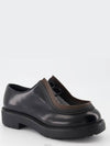 Diapason Opaque Brushed Leather Lace-Up Shoes Sienna - PRADA - BALAAN 2