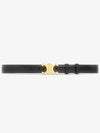 Triomphe Taurillon Medium Leather Belt Black - CELINE - BALAAN 3