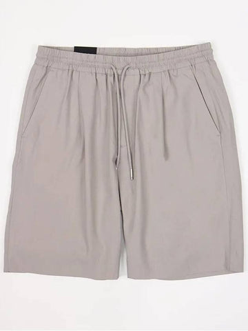 Men's Tencel Banding Gray Shorts ASPT109 - IKALOOOK - BALAAN 1