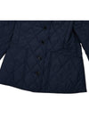 Women's Diamond Quilted Thermoregulated Check Jacket Midnight - BURBERRY - BALAAN 5