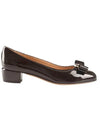 Vara Bow Patent Pumps Black - SALVATORE FERRAGAMO - BALAAN 1