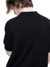 Men s ROCHK BK Reglan open collar half knit black - CHANCE'S NOI - BALAAN 9