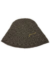 Metallic Crochet Bucket Hat Black - GANNI - BALAAN 1