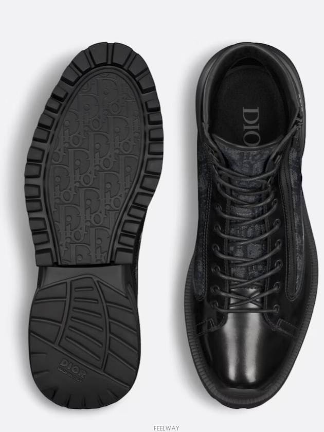 Combat Oblique Ankle Boots Black - DIOR - BALAAN 9