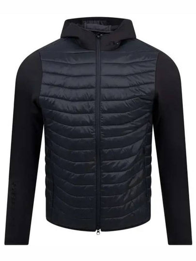 Men's Holden Quilt Hybrid Hooded Jacket Black - J.LINDEBERG - BALAAN 2