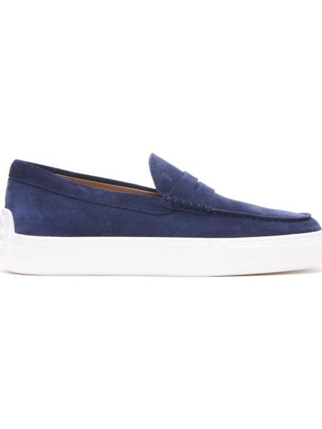 Men's Suede Loafers Blue - TOD'S - BALAAN 1