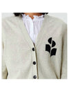 Karin Cotton Cardigan Light Grey - ISABEL MARANT ETOILE - BALAAN 9