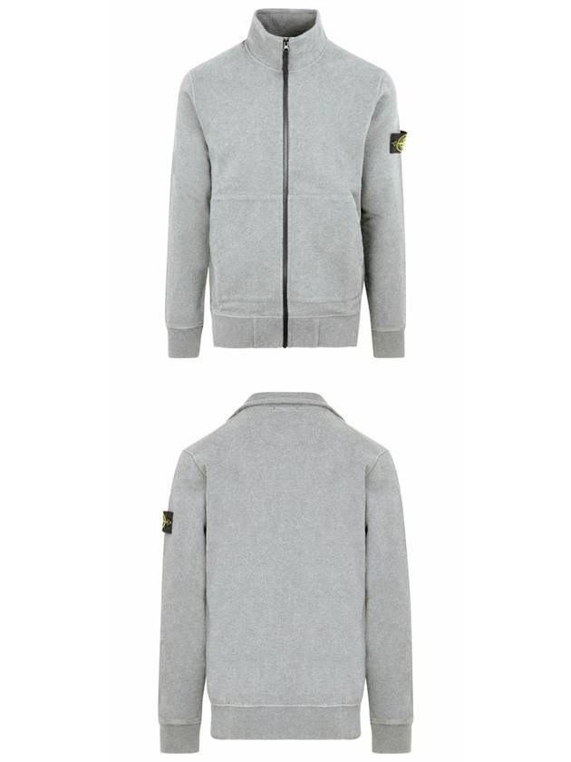 Wappen Patch Cotton Zip-up Jacket Grey - STONE ISLAND - BALAAN 5