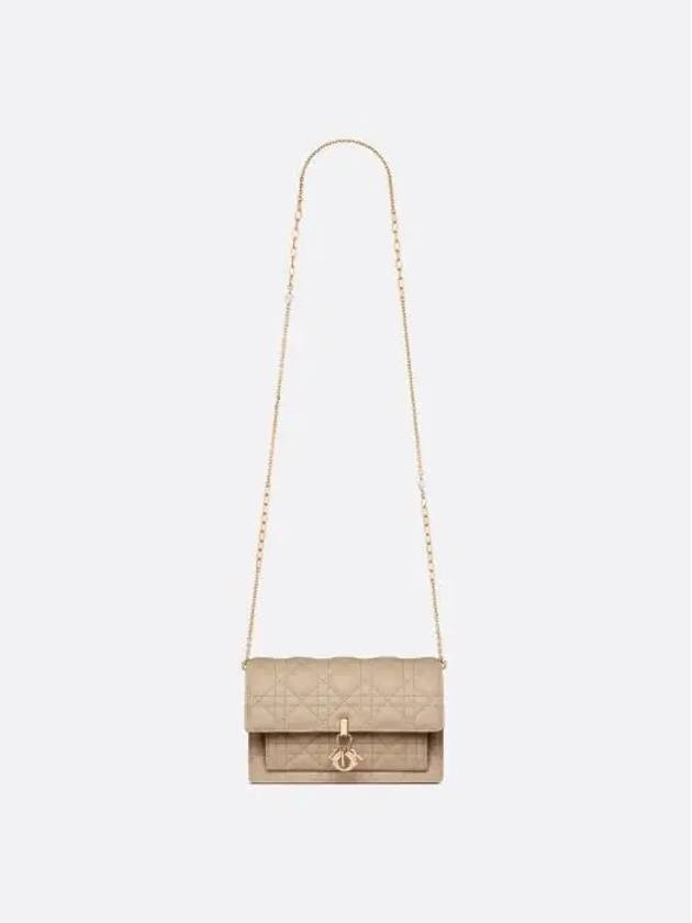 Lady Chain Canage Lambskin Pouch Bag Sand - DIOR - BALAAN 5