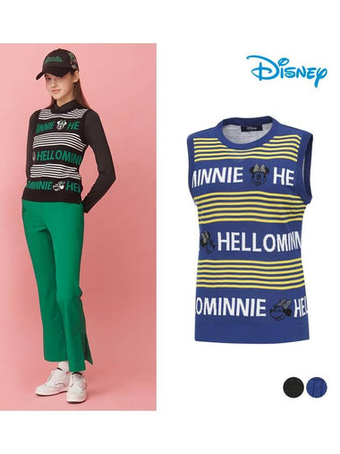 Disney Character Striped Knit Vest Vest DO1LKV006 - DISNEY GOLF - BALAAN 1