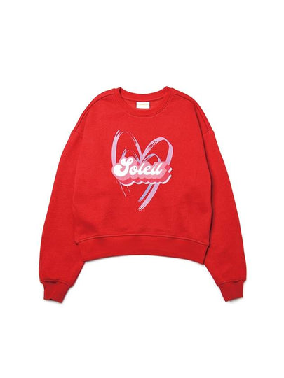 Brushed Options Soleil Patinted Heart Sweat Shirts RED - LE SOLEIL MATINEE - BALAAN 2