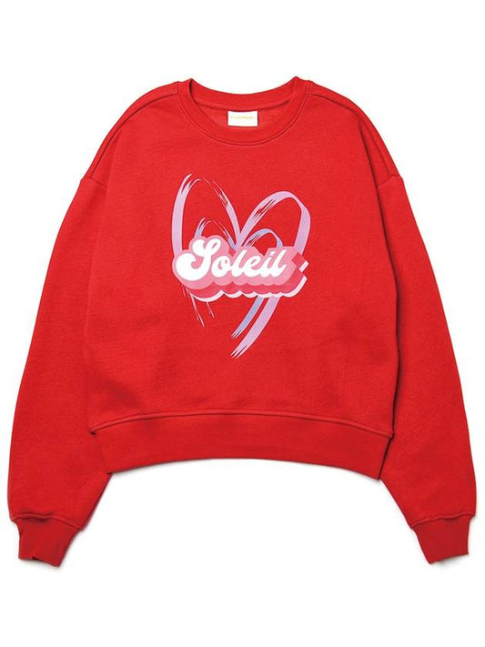 Brushed Options Soleil Patinted Heart Sweat Shirts RED - LE SOLEIL MATINEE - BALAAN 1