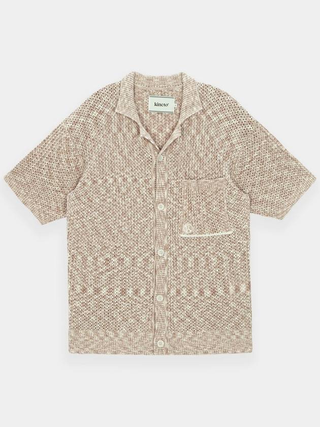 Two Tone Twisted Knit ShirtW Beige - KINETO - BALAAN 3