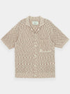 Two Tone Twisted Knit Shirt Beige - KINETO - BALAAN 3