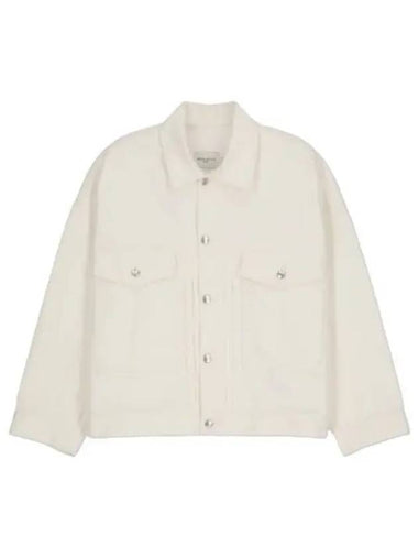 Oversized trucker jacket white - MAISON KITSUNE - BALAAN 1