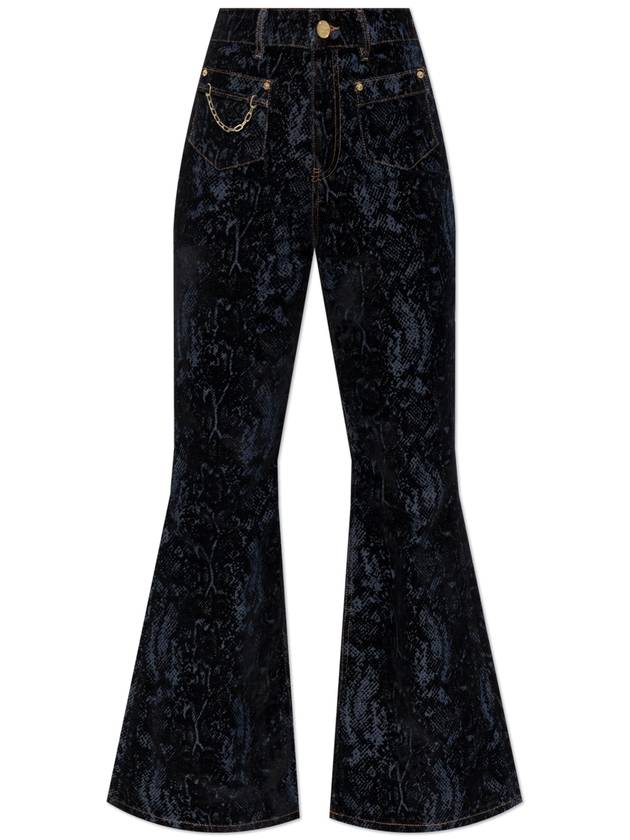 Ganni Jeans With Velvet Finish, Women's, Black - GANNI - BALAAN 1