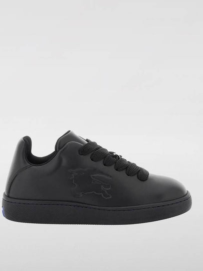 Leather Box Low-Top Sneakers Black - BURBERRY - BALAAN 2