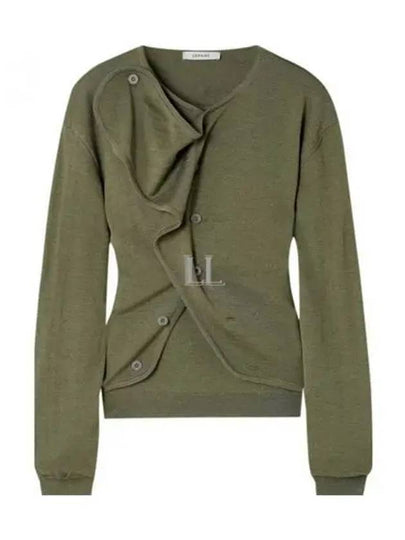 Trompe L'Oeil Cardigan Light Olive - LEMAIRE - BALAAN 2