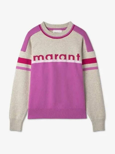 Carrie Logo Sweatshirt Pink PU0115FAA1L61E40PK - ISABEL MARANT - BALAAN 1