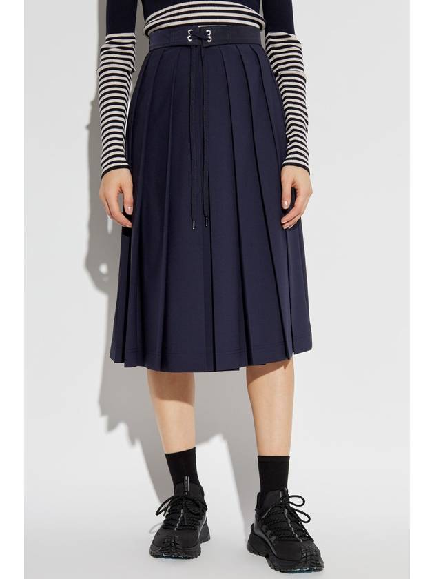 Moncler Pleated Skirt, Women's, Navy Blue - MONCLER - BALAAN 3