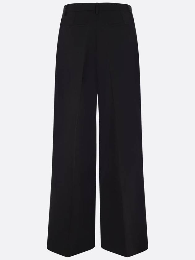 High Waist Wool Wide Pants Black - BURBERRY - BALAAN 3