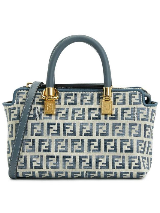 FF Small Fabric Tote Bag Blue - FENDI - BALAAN 2