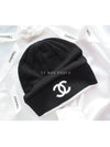 CC Logo Cashmere Beanie White Black Unisex AAA629 - CHANEL - BALAAN 4